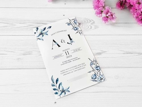 50 Invitaciones Casamiento Boda  Impresas 1