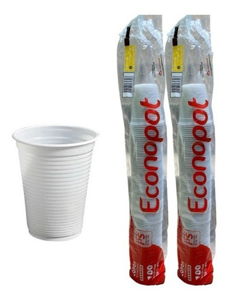 Kit 300 Copo Plastico Descartavel Agua 180ml Simples Comum 0