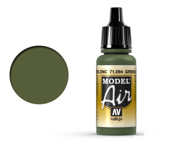 Vallejo 71094 Model Air Verde Zinc Acrilico 17ml La Plata 0