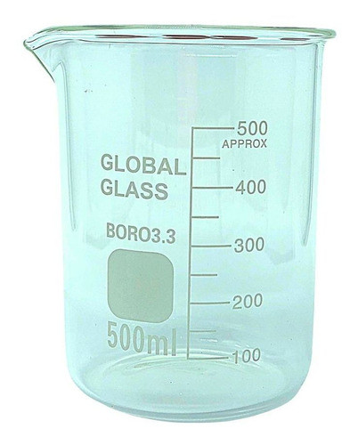 Bequer Vidro Boro 3.3 Becker Graduado 500ml - Combo 3 Peças 0