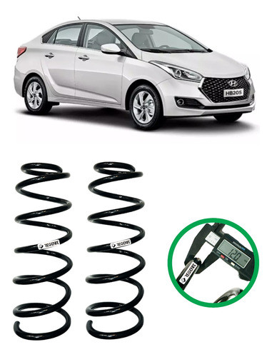 2 Molas Traseiras Reforçadas Gnv Hb20 Sedan 2013 2014 2015 0