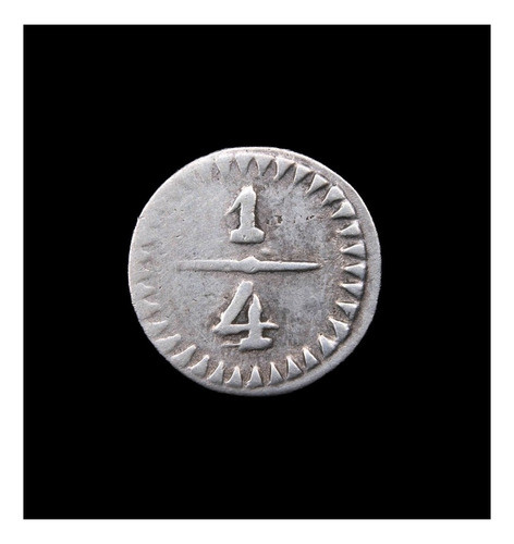 Córdoba 1/4 Real 1853/4 Mb Plata Cj 68.1.1 0