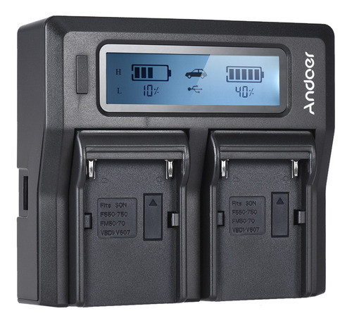 Andoer Np-f970 Dual Channel Digital Camera Carregador De 0