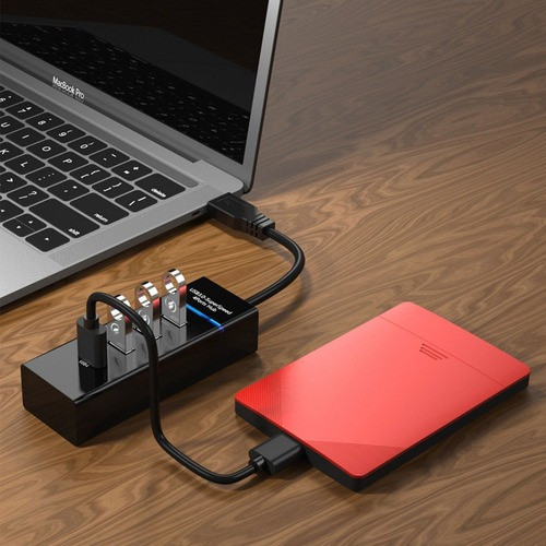 Hub Usb 4 Portas 3.0 5 Gbps Hd Pen Drive Tv Teclado Expansor 1