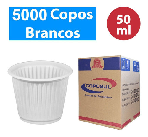 Copo De Café Descartável 50ml Coposul 5000 Unidades Caixa 0