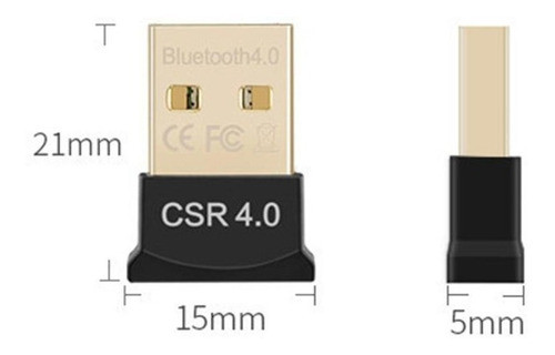 Mini Adaptador Bluetooth Usb 4.0 Csr Conector Pc Notebook 1