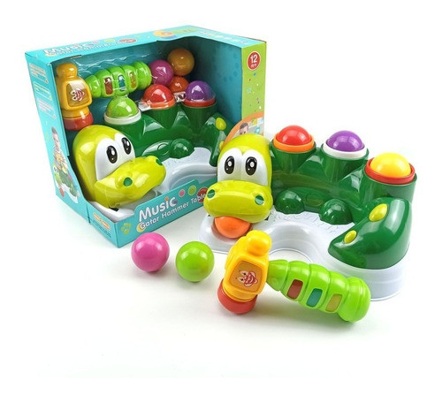 Juego De Estimulación Didáctico Cocodrilo Luz/música Bebé 0