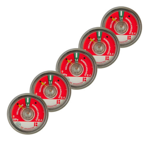 Manometro Matafuegos Eversafe Calidad Y Precision X 5 Unid 0