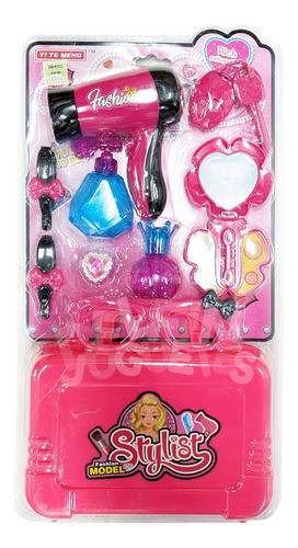 Set De Belleza Peluquería Maletín Secador Espejo Llaves 0