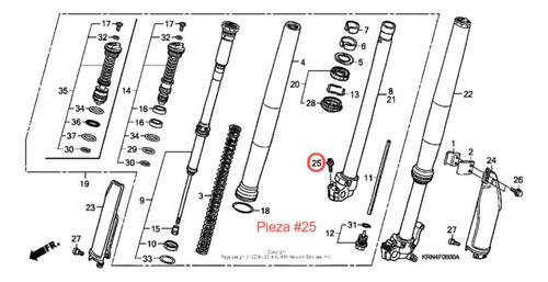 Tornillo Agarradera Eje Barral Orig Honda Cr Crf 125 250 450 1