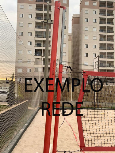 Rede Beach Tennis 4lonas 2mm Pto/vrm 1