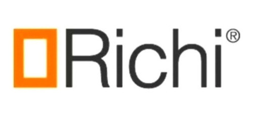 Tapa + Bastidor Para 3 Modulos 10x5 Negro Richi  - Geo 1