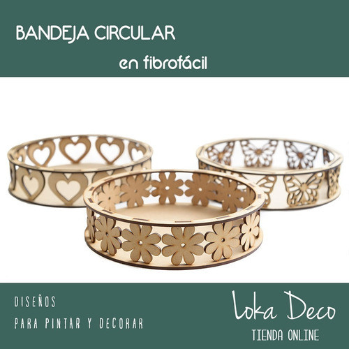 Combo Bandeja Circular Calada Fibrofácil X3 Unidades Oferta! 0