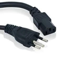 Cabo De Força Tripolar 3x1,00mm Plug 10 Amp 2 Metros 40 Pçs 1