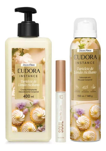 Kit Tartelete De Limão Siciliano: Mousse +hidrat + Gloss 0