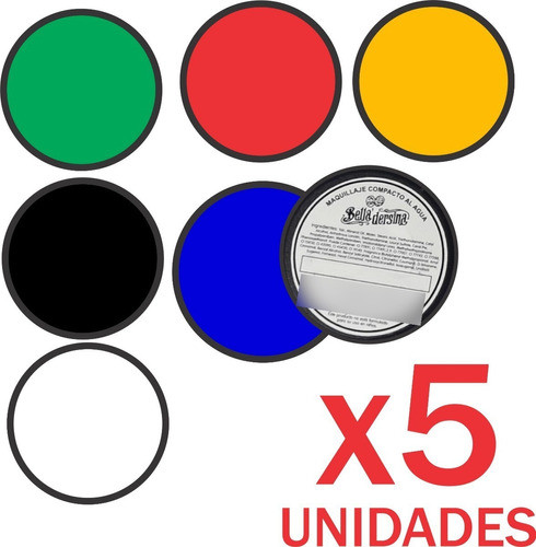 5 Maquillaje Compacto Al Agua Bella Dersina Acuarelables 0