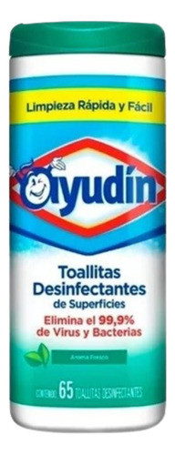 Toallitas Desinfectantes Ayudín Humedas Multiuso X65 Pack X3 1