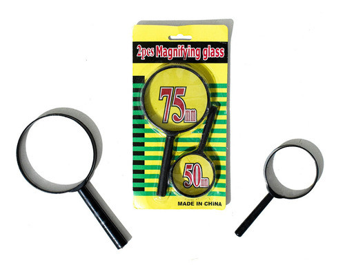 Combo X 2 Lupas De Mano Aumento De 60 Mm Y 90 Mm 0