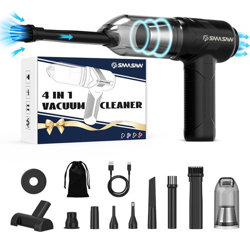 Smasaw 4-en-1 Mini Aspiradora De Coche, Succión De Alta Pote 0