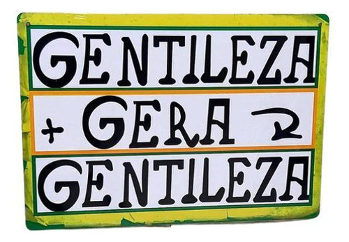 Placa Mdf Shoppingnet Gentileza 1.0 Cm X 28 Cm X 40 Cm 0