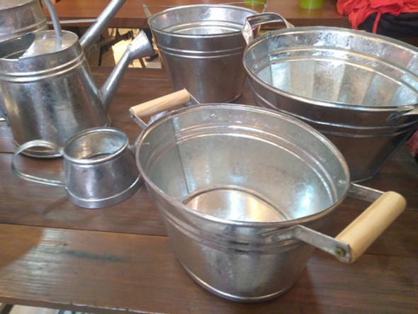 Porta Maceta De Zinc Con Manija 28x24x17 1