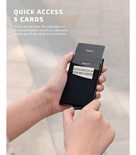 Vulkit - Tarjetero Con Bolsillo Para Dinero; 1