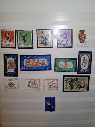 Lote 38 Estampillas Extranjeras Olimpíadas Tokio 1964 0