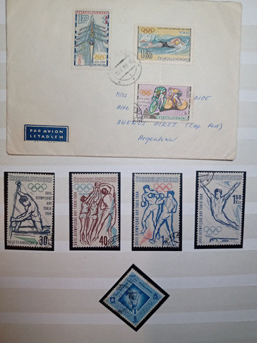 Lote 38 Estampillas Extranjeras Olimpíadas Tokio 1964 1