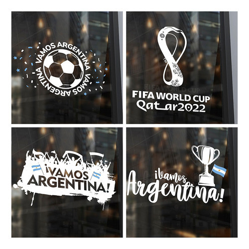 Vinilos Vidrieras Mundial Futbol Argentina Catar Ploteo 0