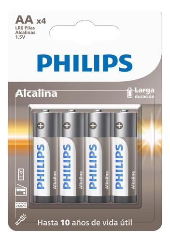 Pilas Aa Alcalinas Philips Original Bp4 Pack X 24 Unidades 0