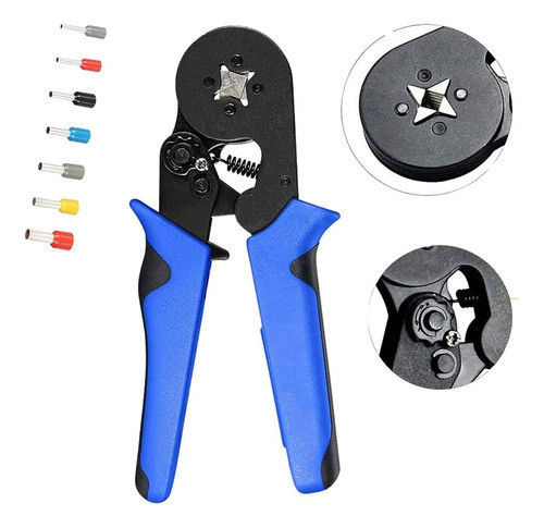 Alicate Prensa Crimpa Terminais Tubular Ilhós 0,5 Até 10mm 0