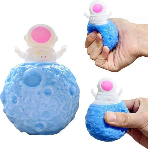 Amansa Loco Astronauta En La Luna Squishy Apretar Sensorial 0