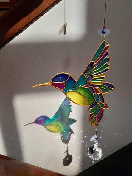 Atrapasol Colibrí. Picaflor. Feng Shui. Cairel De Cristal 1