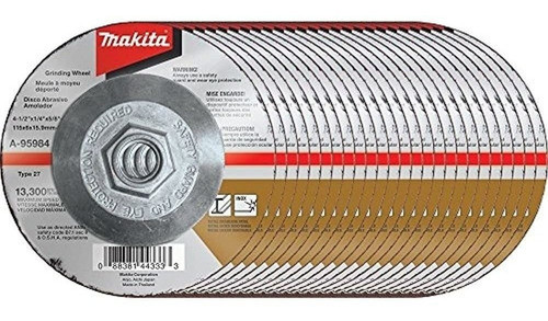 Makita A9598425 36 Grit Inox Muela Paquete De 25 412 X 14 X 0