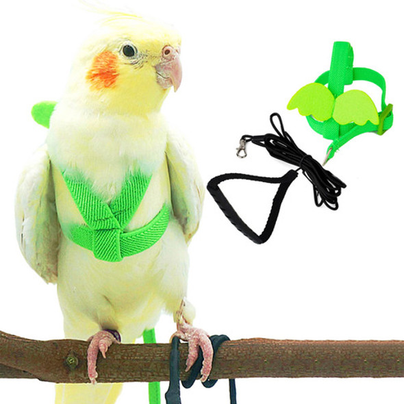 Arnes Y Correa Para Pajaros Loros,  Talle M Color Verde 0 Arnes Y Correa Para Pajaros Loros,  Talle M Color Verde 0