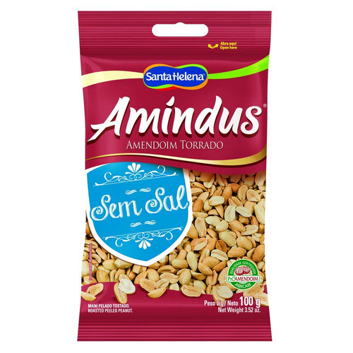 Amendoim Amindus Sem Sal Santa Helena 100g 4un 1