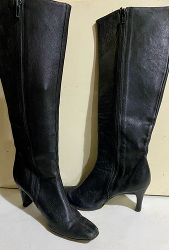 Botas Bucaneras De Cuero Negras Talle 37 Usadas 0