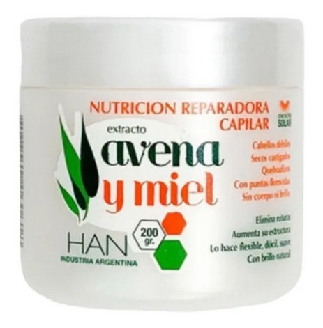 Han Máscara Avena Y Miel Pote 200ml Apto Metodo Curly 1