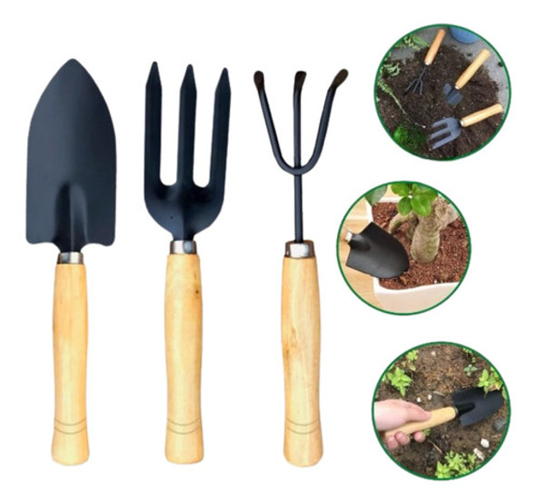 Set Herramienta X3 De Jardinería Mini Pala Rastrillo Grande 0 Set Herramienta X3 De Jardinería Mini Pala Rastrillo Grande 0