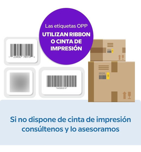 Pack X6 Etiquetas 50 X 35 Mm Opp Doble Banda 1
