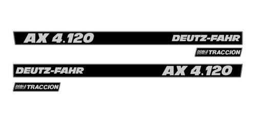 Juego De Calcos Tractor Deutz Fahr Ax 4.120 Doble Traccion 0