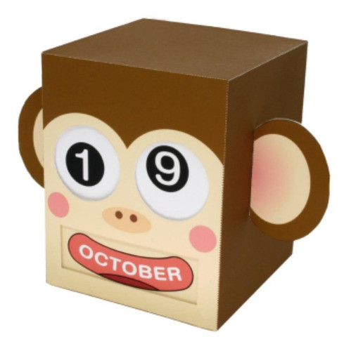Calendario Perpetuo Con Forma De Cara De Mono Para Imprimir 0