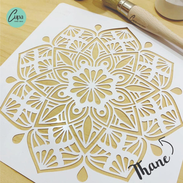 Stencil Decorativo Mandala Thane 20x20 1