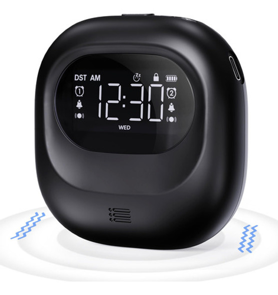 Pplee Reloj Despertador Vibratorio Fuerte Para Adultos Que D 0