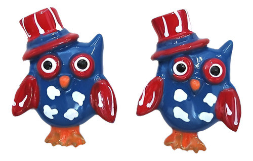 Venta Por Mayor - 20 Pc X 1.25  Resina Hoot Owl Patriótico F 0