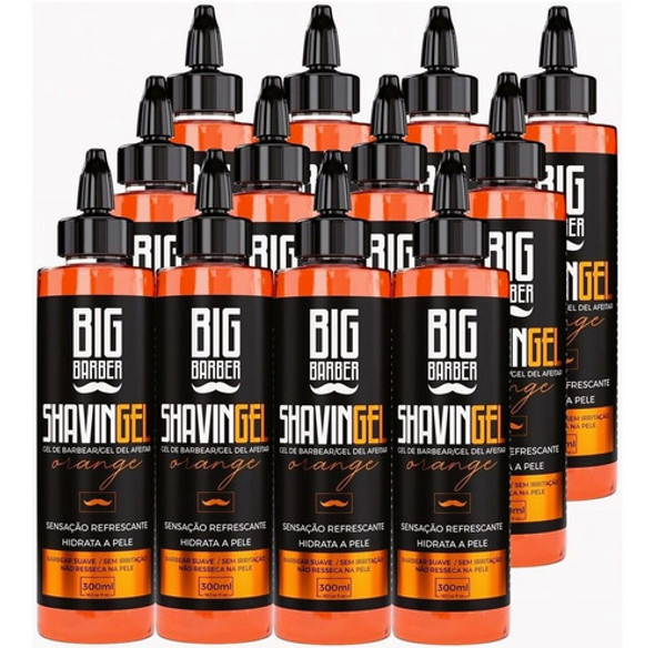 Shaving Gel Barbear Bisnaga Big Barber Orange Pacote 12 Unds 0