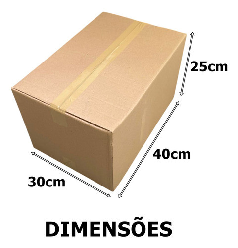 Kit 25 Caixa Papelão Mudança Embalagem Resistente 40x30x25 1