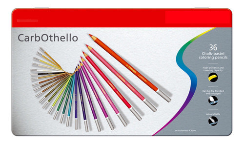 Lata 36 Lapices Carbothello Pastel Tiza Acuarelable Stabilo 0
