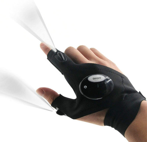 Guante Izquierdo Con Luces Led Luz Taller Lectura Pesca 0
