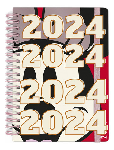 Agenda Mooving Minnie Mouse 2023 2 Días X Hoja 14x20 Cm 0